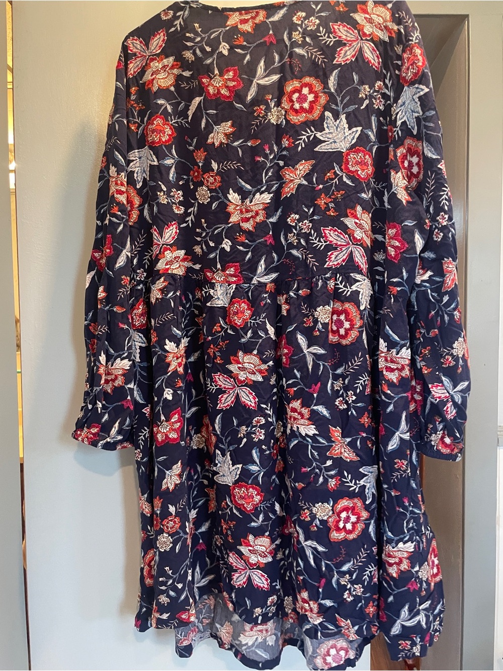 Old Navy Navy Floral dress with Pink & Cream Accents size XXL - Picture 6 of 8